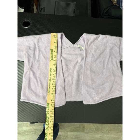 Naked Cashmere Cropped Shrug Cardigan Sweater Lavender Purple Size Small - Picture 5 of 12